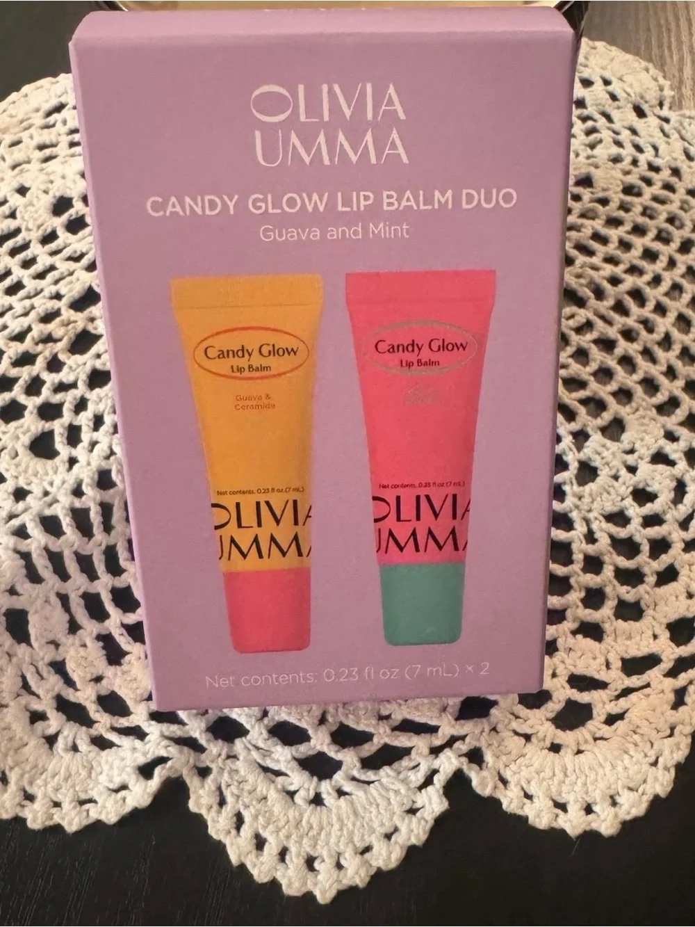 Candy Glow Lip Balm Duo - Guava & Mint (Pink, Yellow)